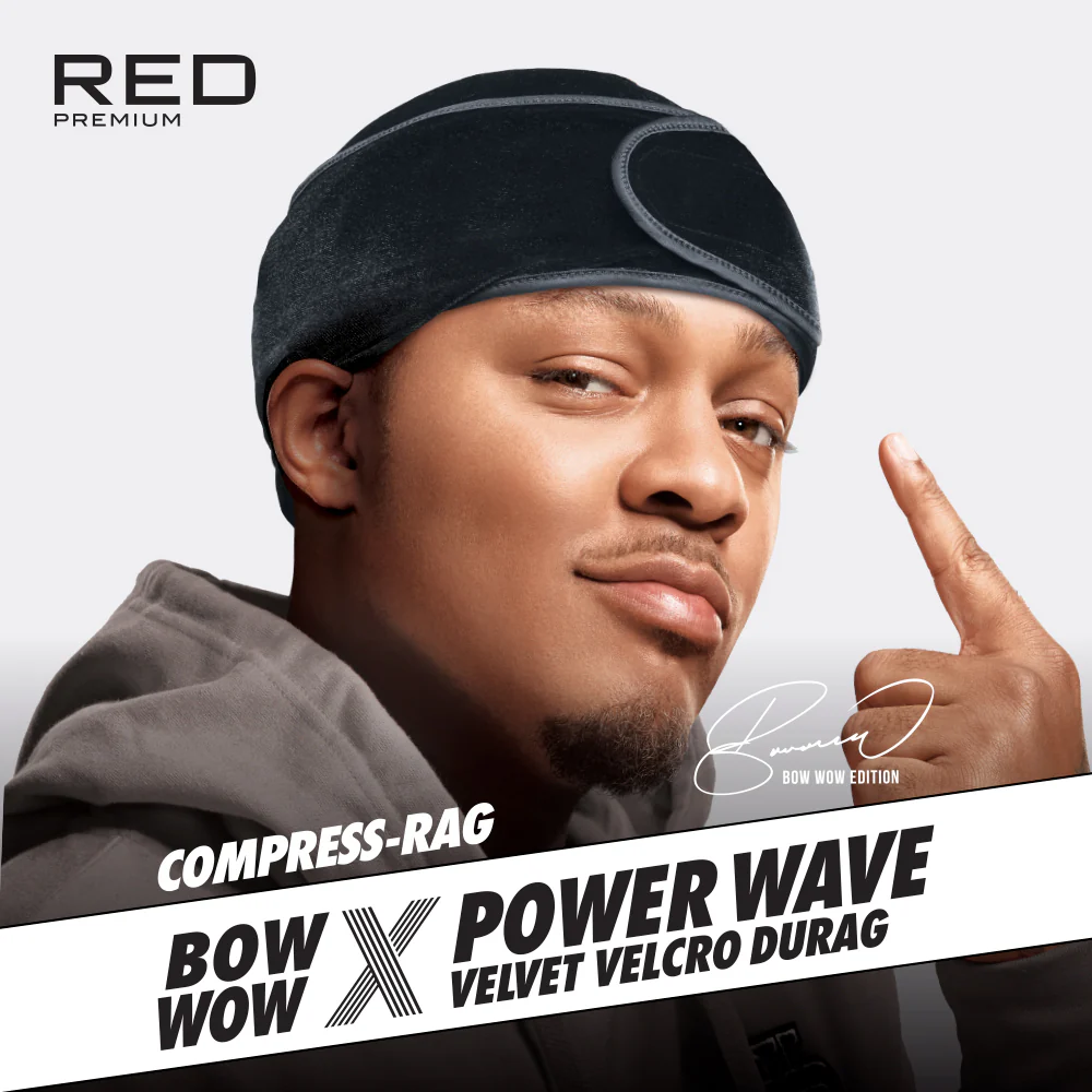 RED by KISS BOW WOW X Power Wave Velvet Hook and Loop Fastener Compression Rag - Image 4