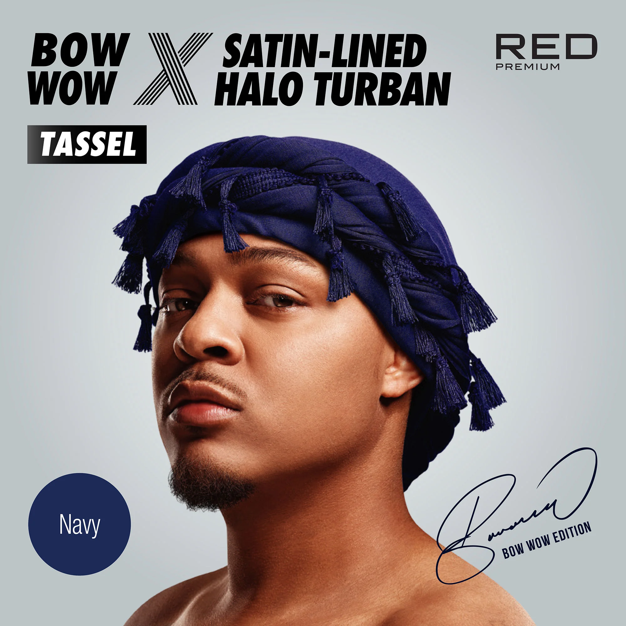 RED by KISS BOW WOW X Satin Lined Halo Tessel Turban Soft - Image 11