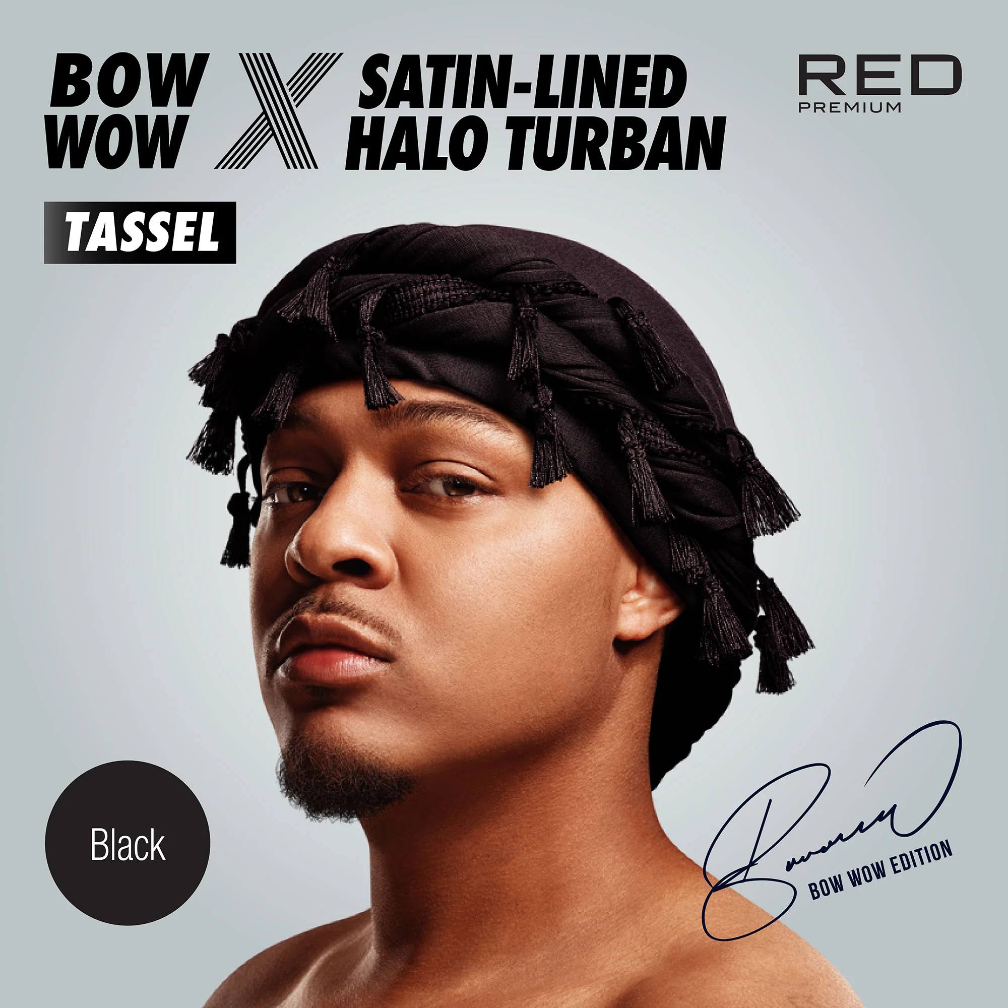 RED by KISS BOW WOW X Satin Lined Halo Tessel Turban Soft - Image 2