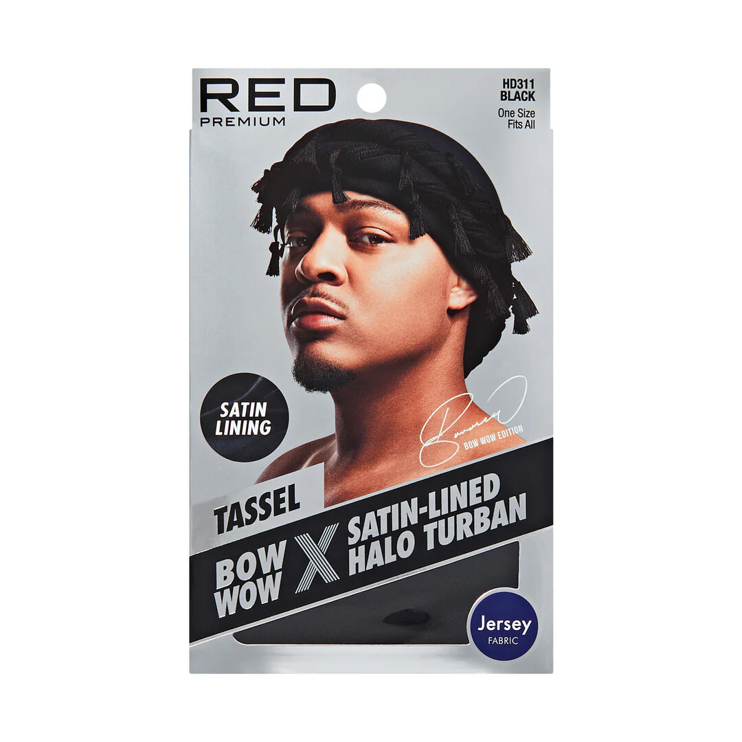 RED by KISS BOW WOW X Satin Lined Halo Tessel Turban Soft - Image 7
