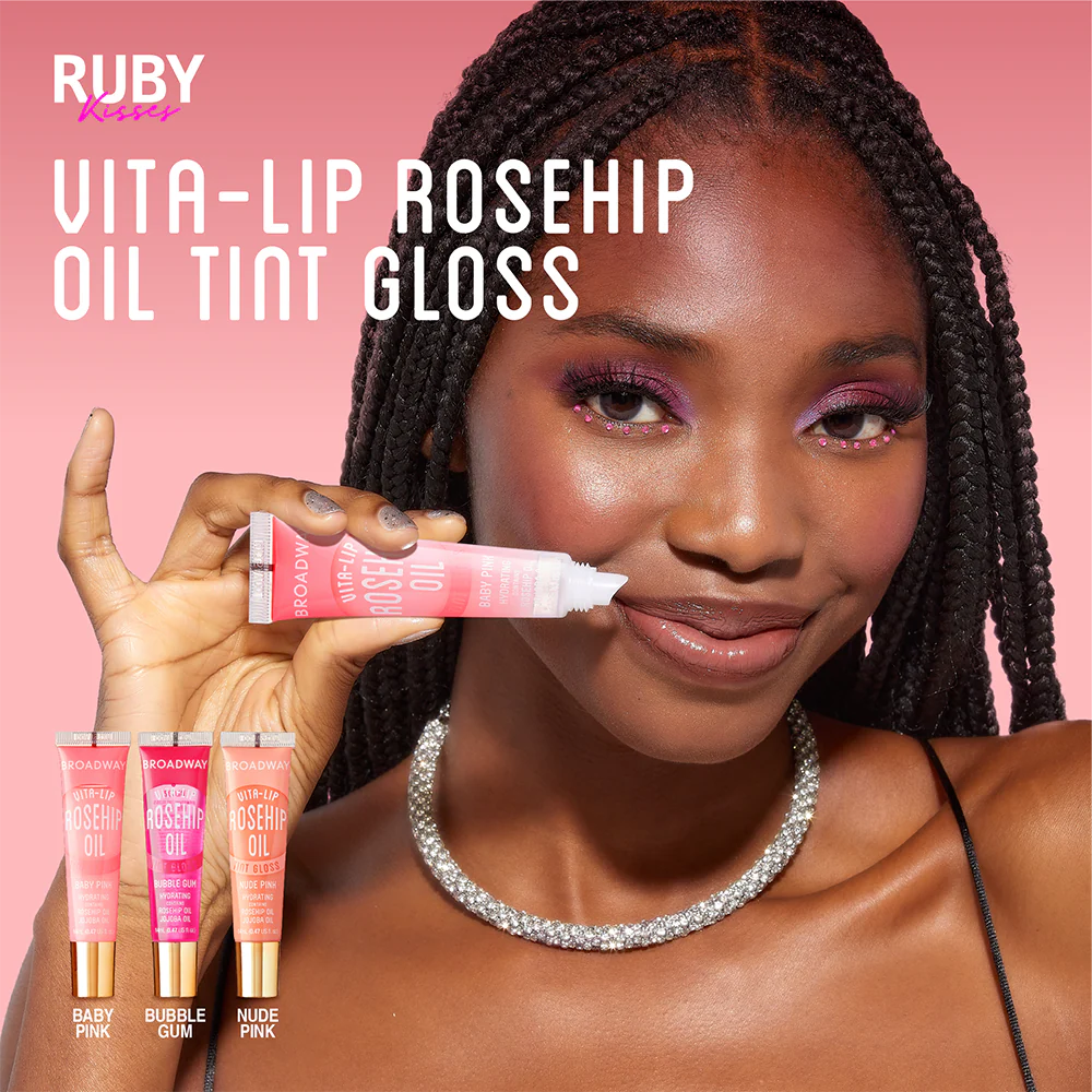 Ruby Kisses Broadway Lip Gloss Moisturizing, Soothing & Super Shiny Tinted Vita Lip - Image 27