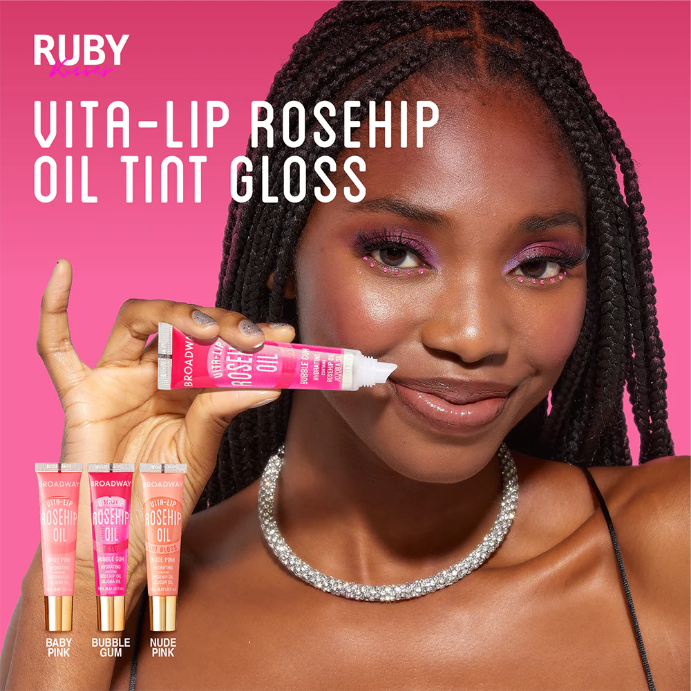 Ruby Kisses Broadway Lip Gloss Moisturizing, Soothing & Super Shiny Tinted Vita Lip - Image 28