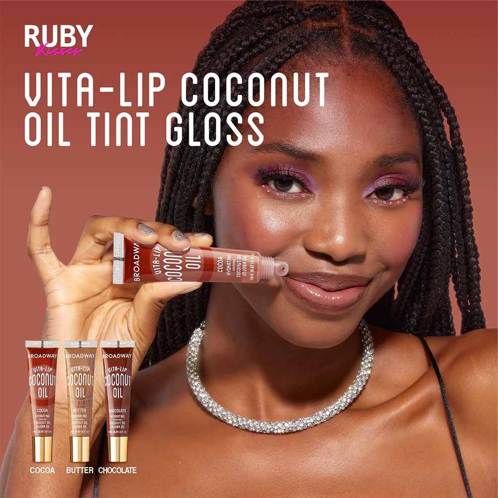 Ruby Kisses Broadway Lip Gloss Moisturizing, Soothing & Super Shiny Tinted Vita Lip - Image 38