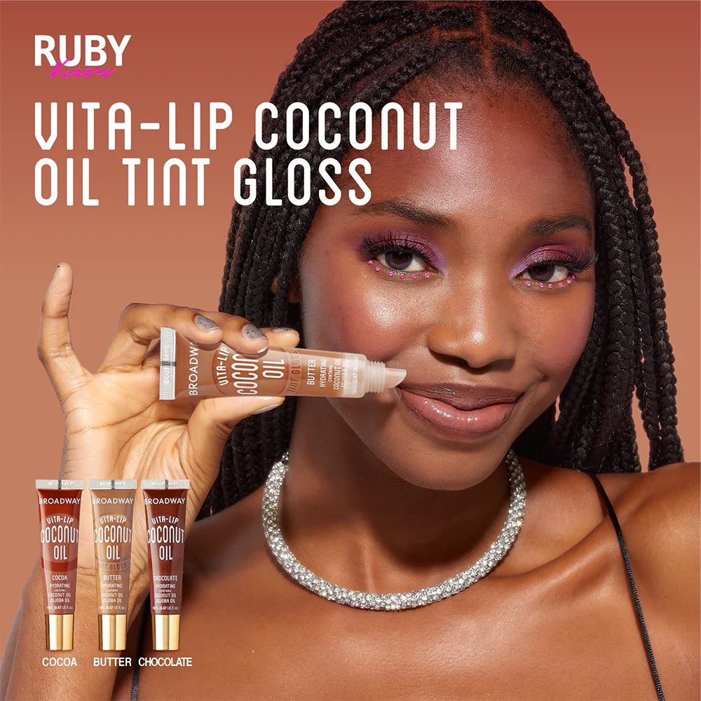 Ruby Kisses Broadway Lip Gloss Moisturizing, Soothing & Super Shiny Tinted Vita Lip - Image 39