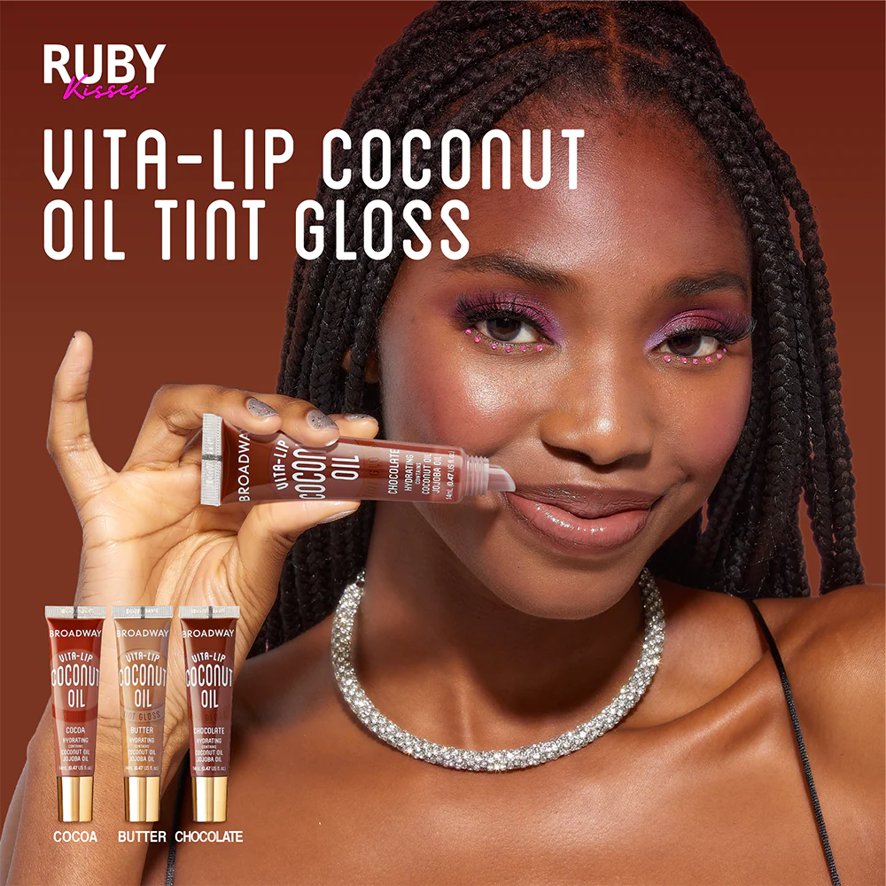 Ruby Kisses Broadway Lip Gloss Moisturizing, Soothing & Super Shiny Tinted Vita Lip - Image 40