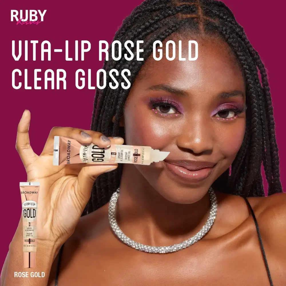 Ruby Kisses Broadway Vita-Lip Moisturizing, Soothing & Super Shiny Clear Lip Gloss - Image 38