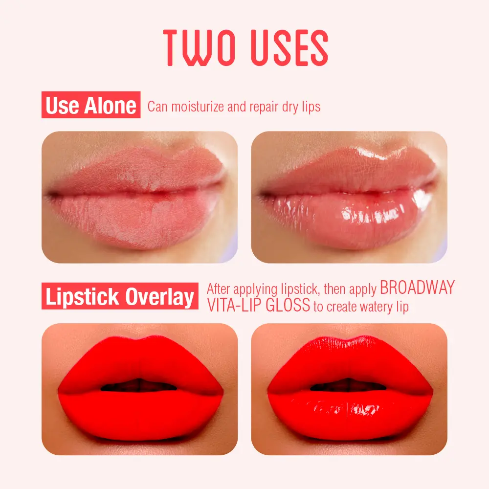 Ruby Kisses Broadway Vita-Lip Moisturizing, Soothing & Super Shiny Clear Lip Gloss - Image 40