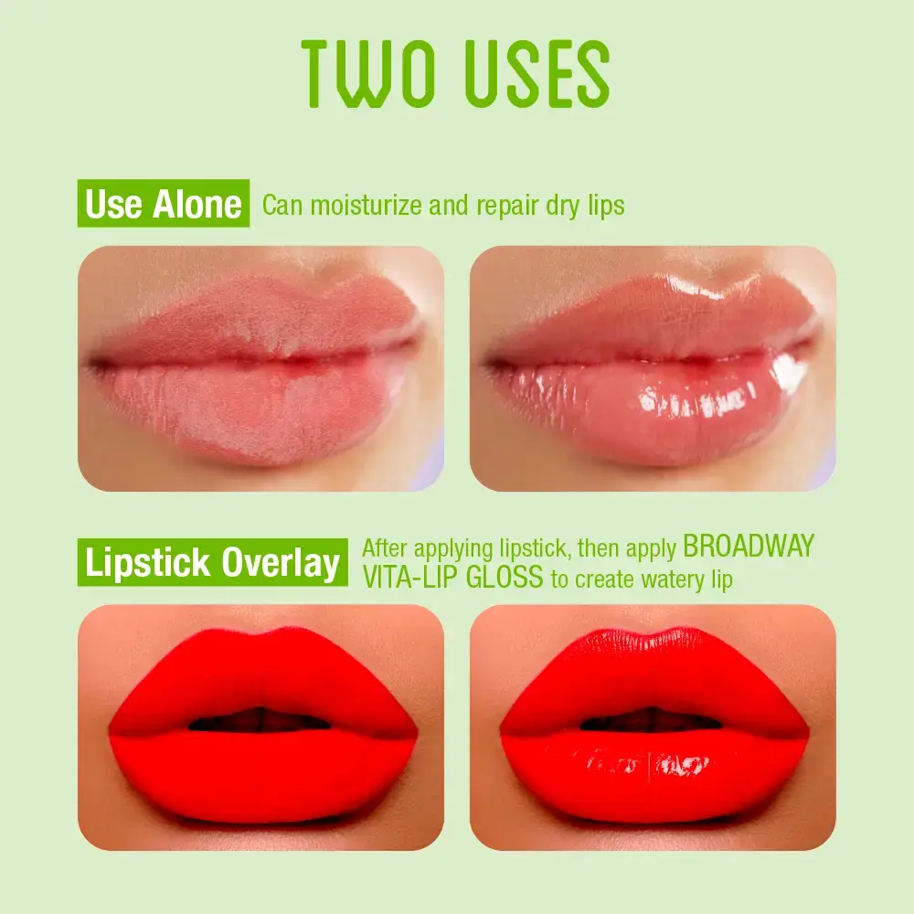 Ruby Kisses Broadway Vita-Lip Moisturizing, Soothing & Super Shiny Clear Lip Gloss - Image 43