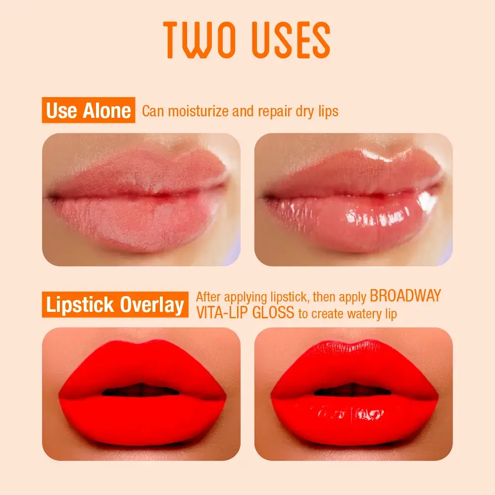 Ruby Kisses Broadway Vita-Lip Moisturizing, Soothing & Super Shiny Clear Lip Gloss - Image 46