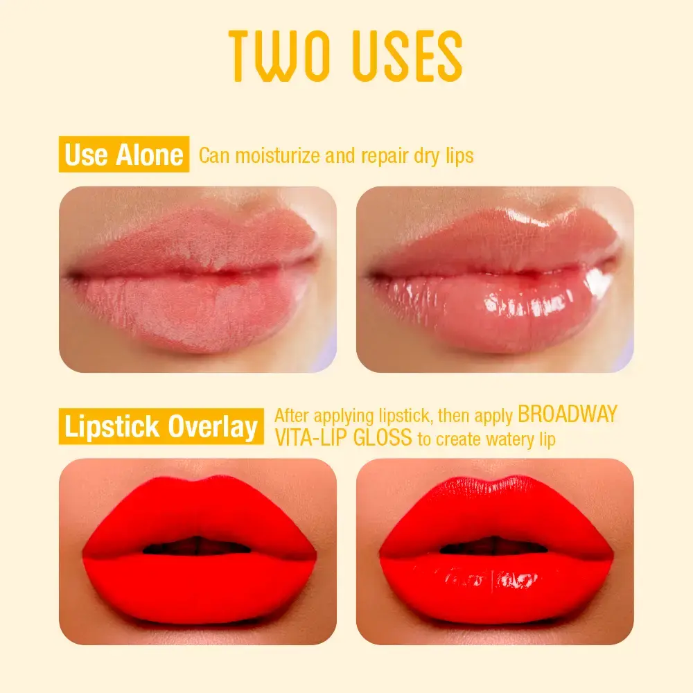 Ruby Kisses Broadway Vita-Lip Moisturizing, Soothing & Super Shiny Clear Lip Gloss - Image 49