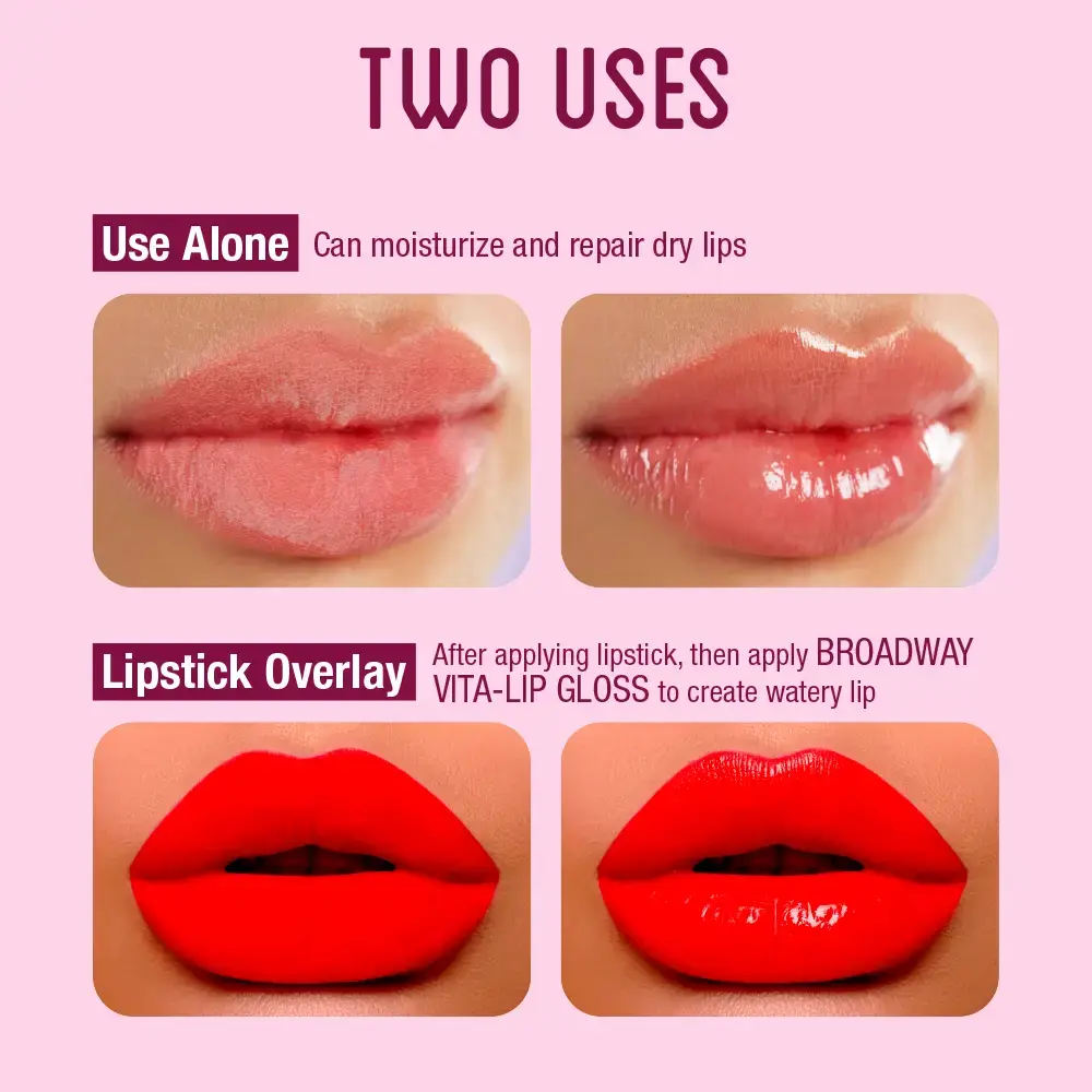 Ruby Kisses Broadway Vita-Lip Moisturizing, Soothing & Super Shiny Clear Lip Gloss - Image 52