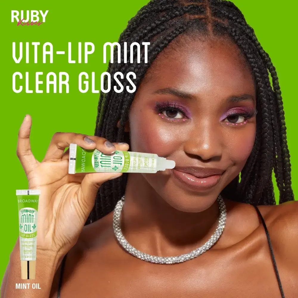 Ruby Kisses Broadway Vita-Lip Moisturizing, Soothing & Super Shiny Clear Lip Gloss - Image 57