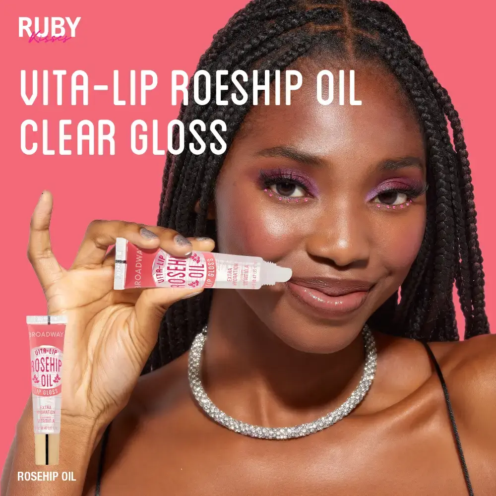 Ruby Kisses Broadway Vita-Lip Moisturizing, Soothing & Super Shiny Clear Lip Gloss - Image 58