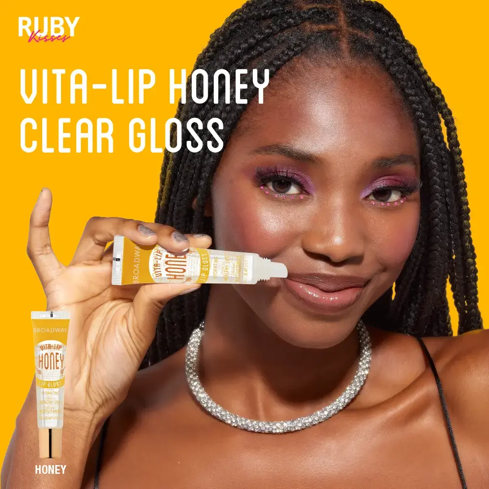 Ruby Kisses Broadway Vita-Lip Moisturizing, Soothing & Super Shiny Clear Lip Gloss - Image 63