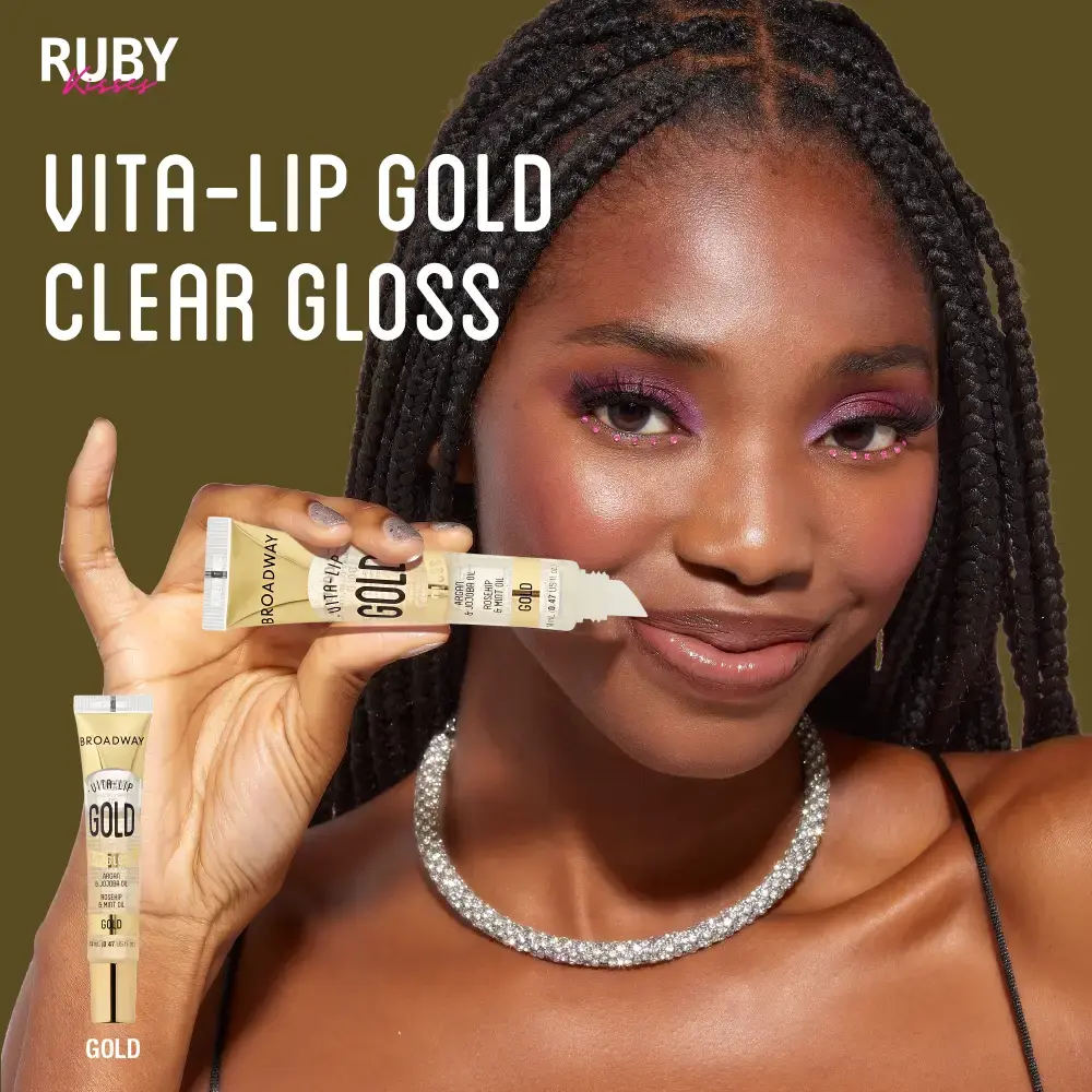 Ruby Kisses Broadway Vita-Lip Moisturizing, Soothing & Super Shiny Clear Lip Gloss - Image 65