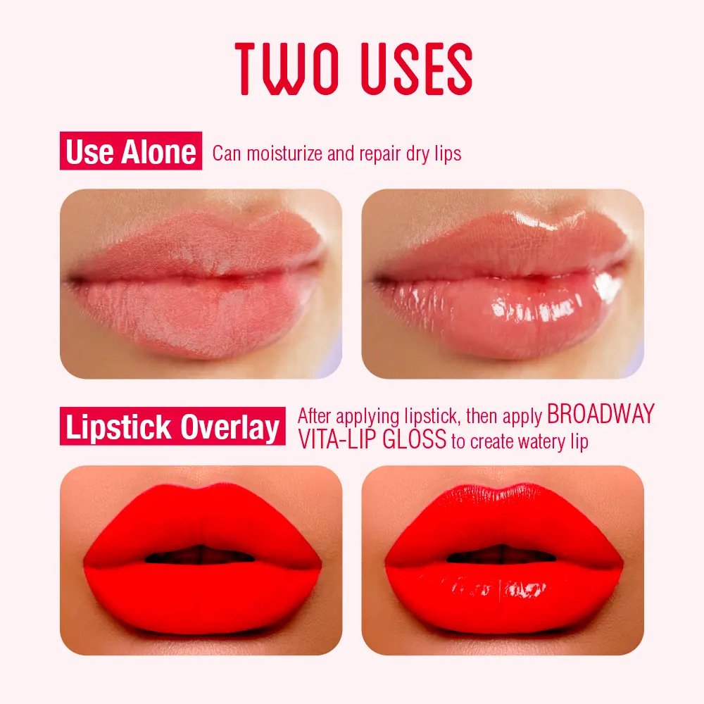 Ruby Kisses Broadway Vita-Lip Moisturizing, Soothing & Super Shiny Clear Lip Gloss - Image 67
