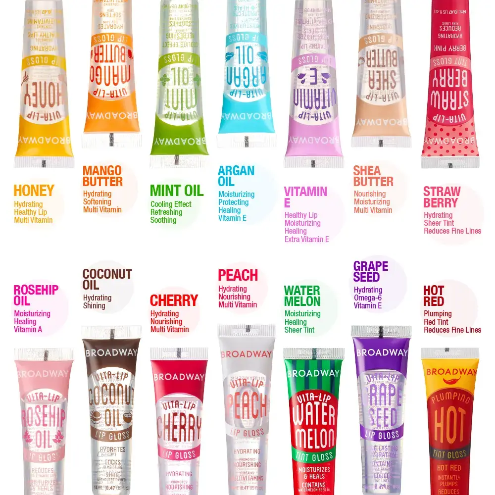 Ruby Kisses Broadway Vita-Lip Moisturizing, Soothing & Super Shiny Clear Lip Gloss - Image 78