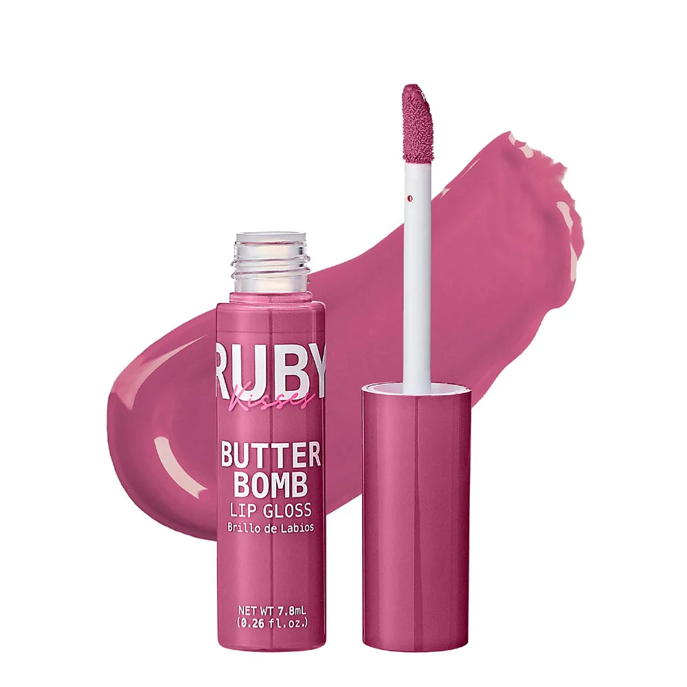 Ruby Kisses Butter Bomb Gloss – Non-Sticky, High-Shine Lip Gloss with Jojoba & Avocado Oil - Image 10
