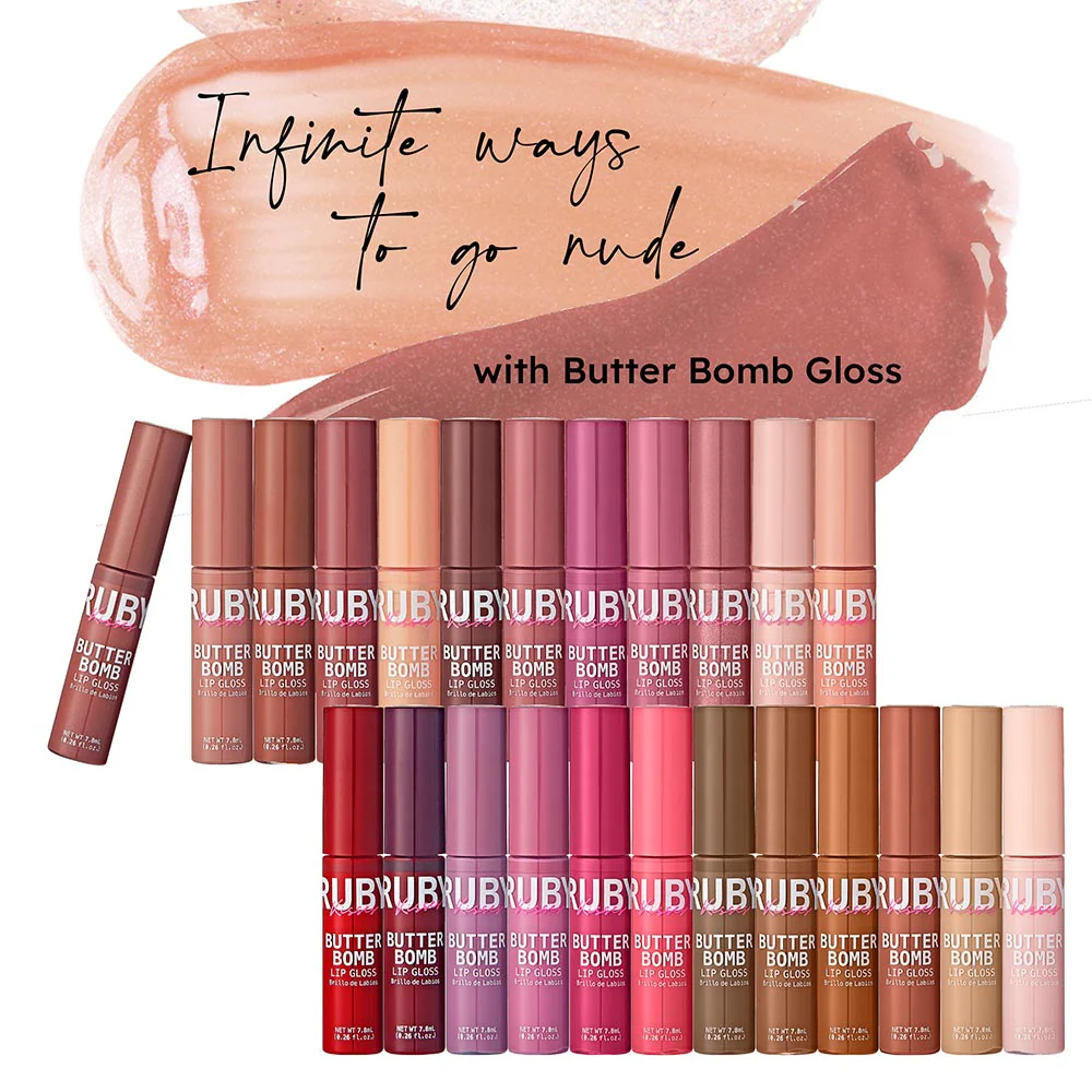 Ruby Kisses Butter Bomb Gloss – Non-Sticky, High-Shine Lip Gloss with Jojoba & Avocado Oil - Image 101