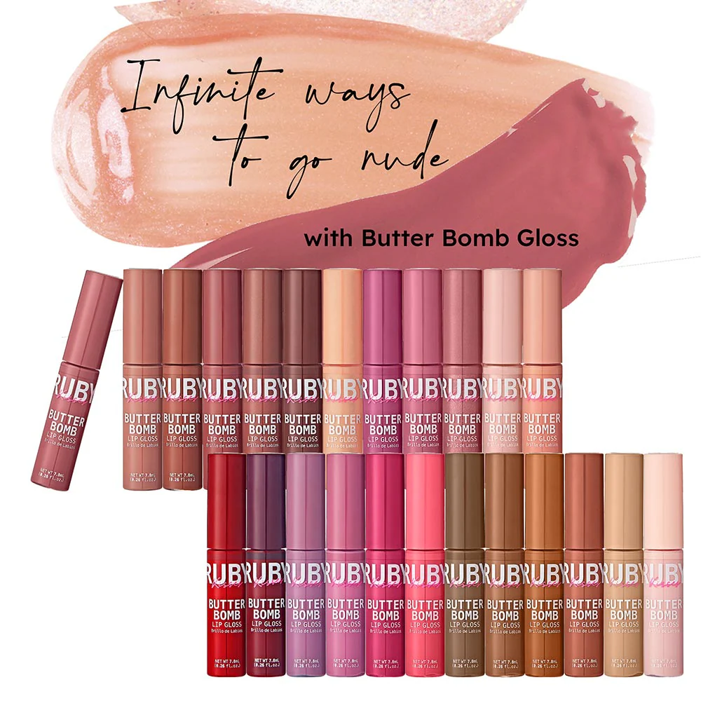 Ruby Kisses Butter Bomb Gloss – Non-Sticky, High-Shine Lip Gloss with Jojoba & Avocado Oil - Image 103