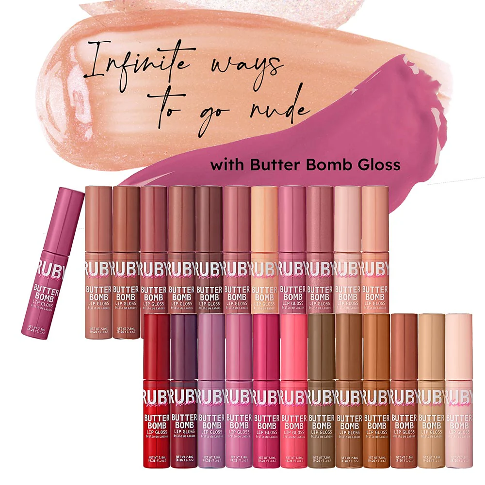 Ruby Kisses Butter Bomb Gloss – Non-Sticky, High-Shine Lip Gloss with Jojoba & Avocado Oil - Image 104