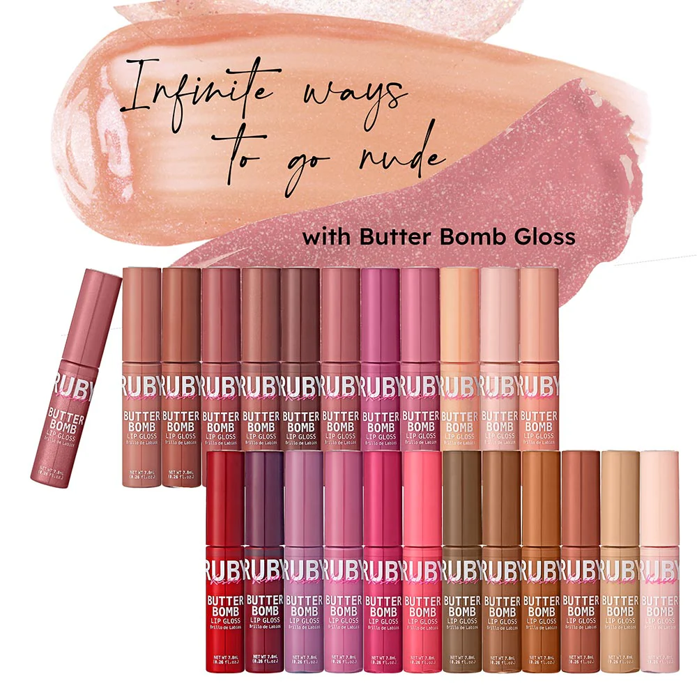 Ruby Kisses Butter Bomb Gloss – Non-Sticky, High-Shine Lip Gloss with Jojoba & Avocado Oil - Image 106