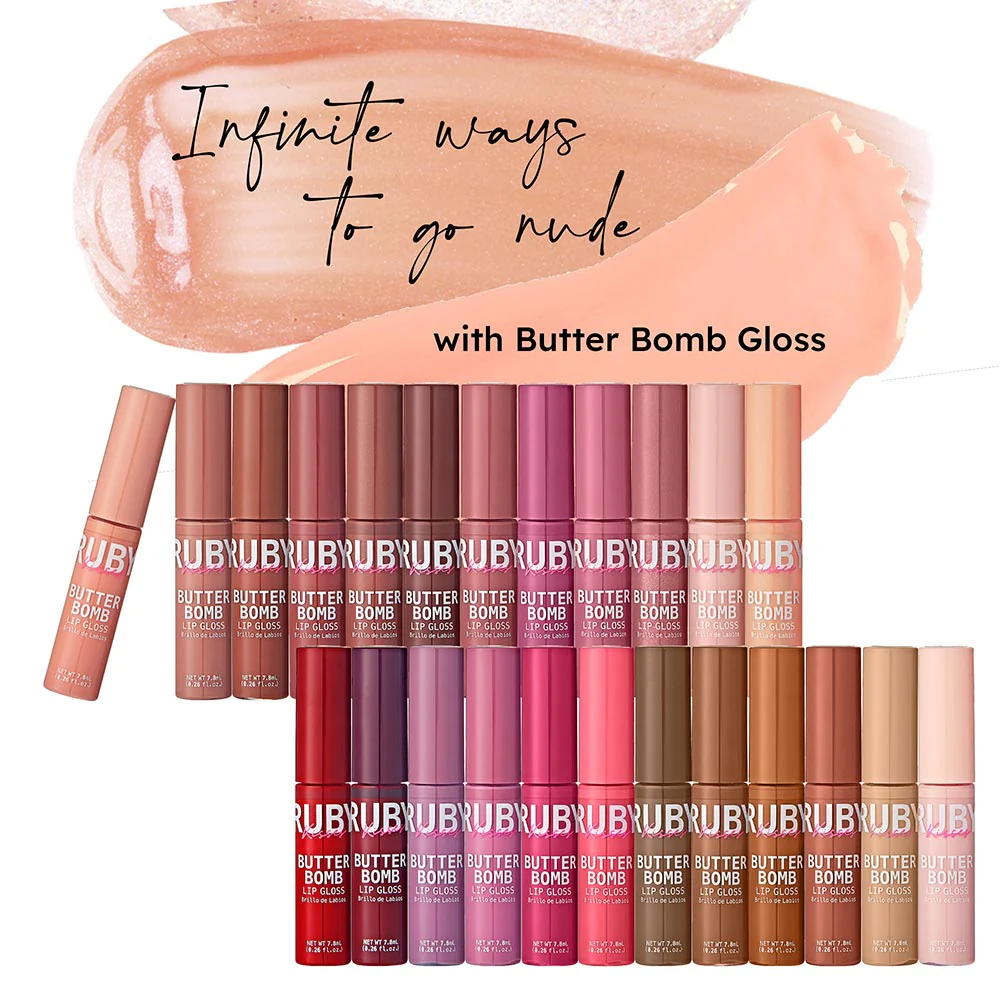 Ruby Kisses Butter Bomb Gloss – Non-Sticky, High-Shine Lip Gloss with Jojoba & Avocado Oil - Image 108