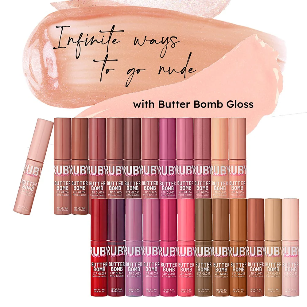 Ruby Kisses Butter Bomb Gloss – Non-Sticky, High-Shine Lip Gloss with Jojoba & Avocado Oil - Image 131