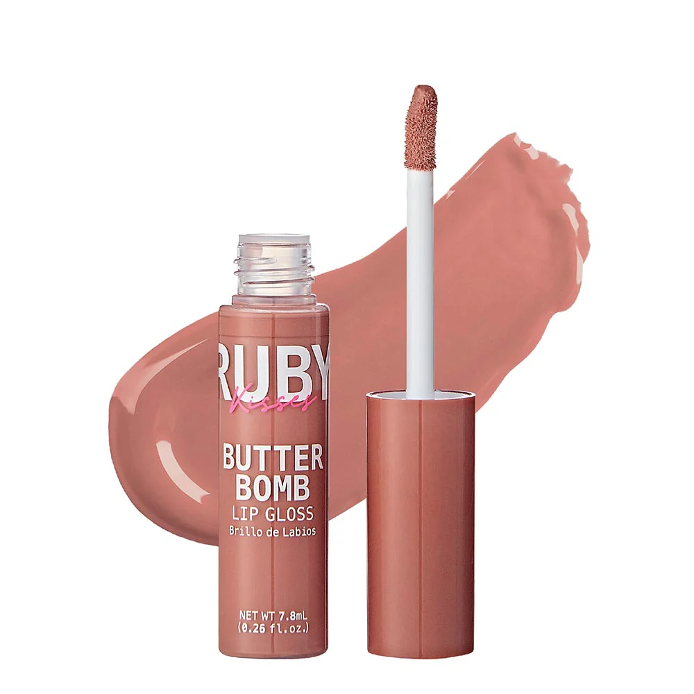 Ruby Kisses Butter Bomb Gloss – Non-Sticky, High-Shine Lip Gloss with Jojoba & Avocado Oil - Image 4