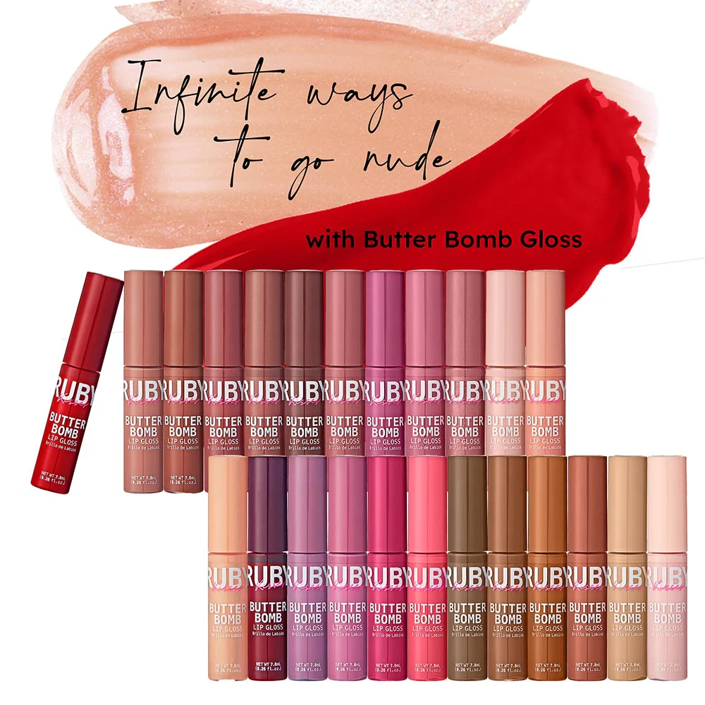 Ruby Kisses Butter Bomb Gloss – Non-Sticky, High-Shine Lip Gloss with Jojoba & Avocado Oil - Image 85