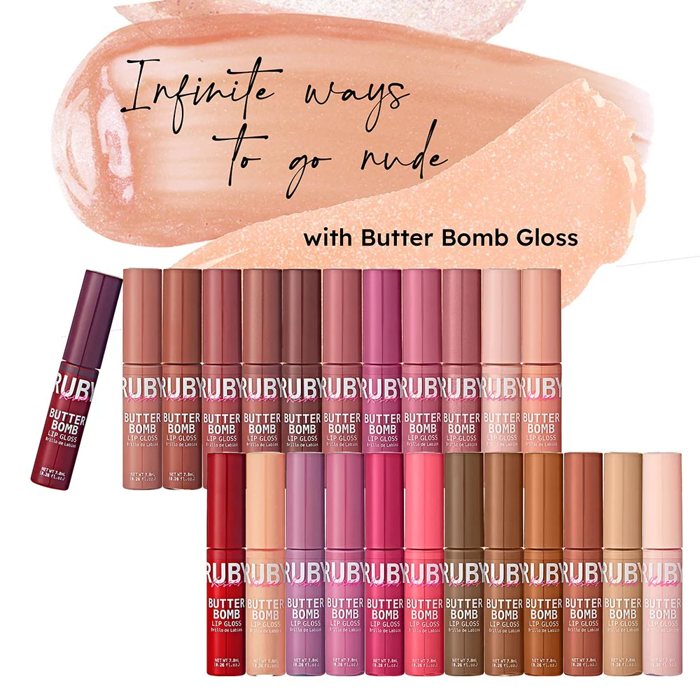 Ruby Kisses Butter Bomb Gloss – Non-Sticky, High-Shine Lip Gloss with Jojoba & Avocado Oil - Image 86