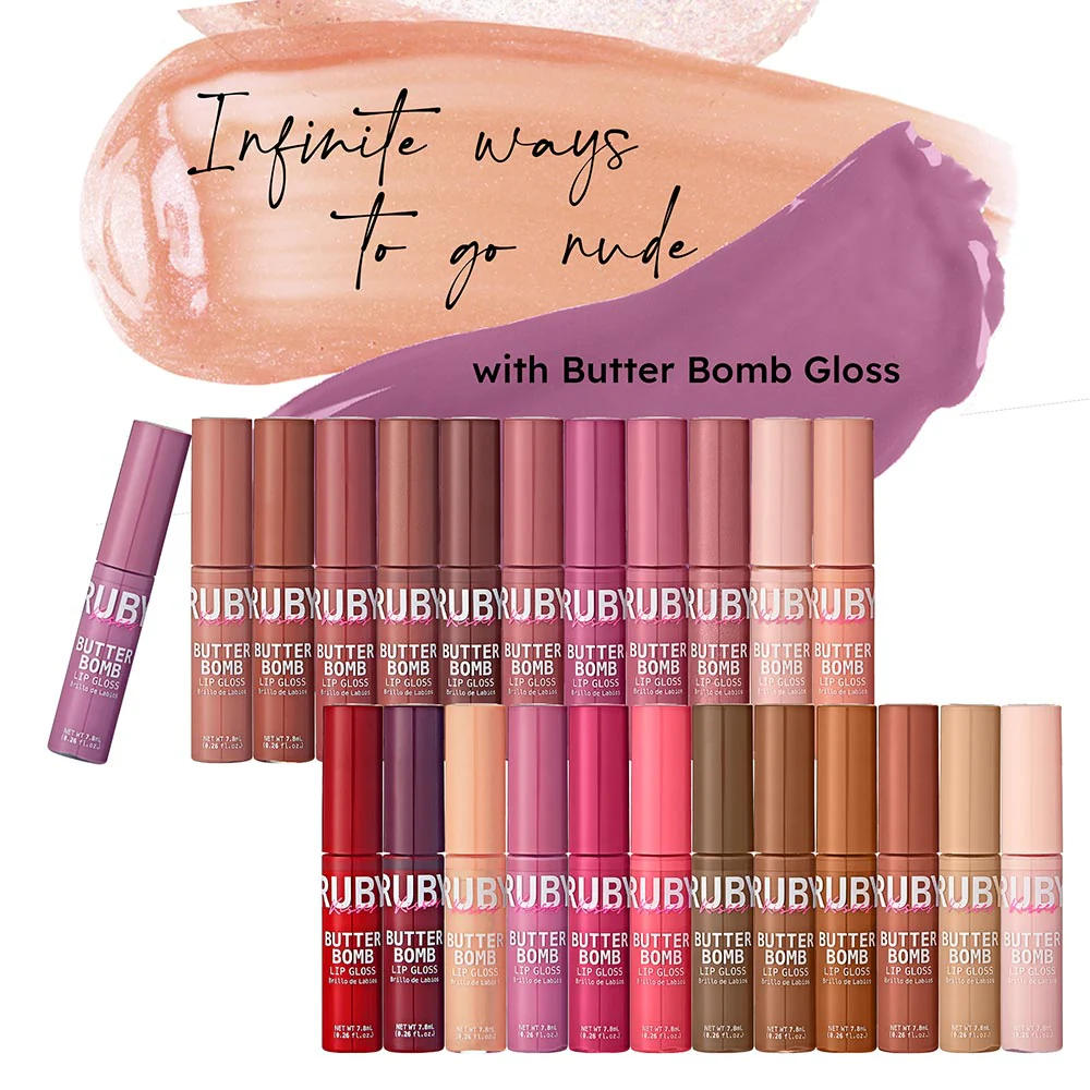 Ruby Kisses Butter Bomb Gloss – Non-Sticky, High-Shine Lip Gloss with Jojoba & Avocado Oil - Image 87