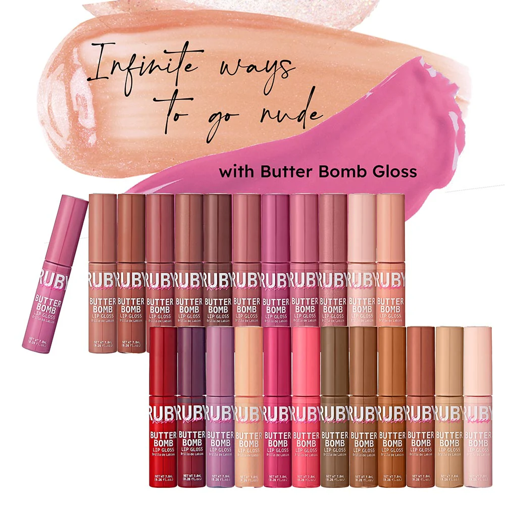 Ruby Kisses Butter Bomb Gloss – Non-Sticky, High-Shine Lip Gloss with Jojoba & Avocado Oil - Image 88