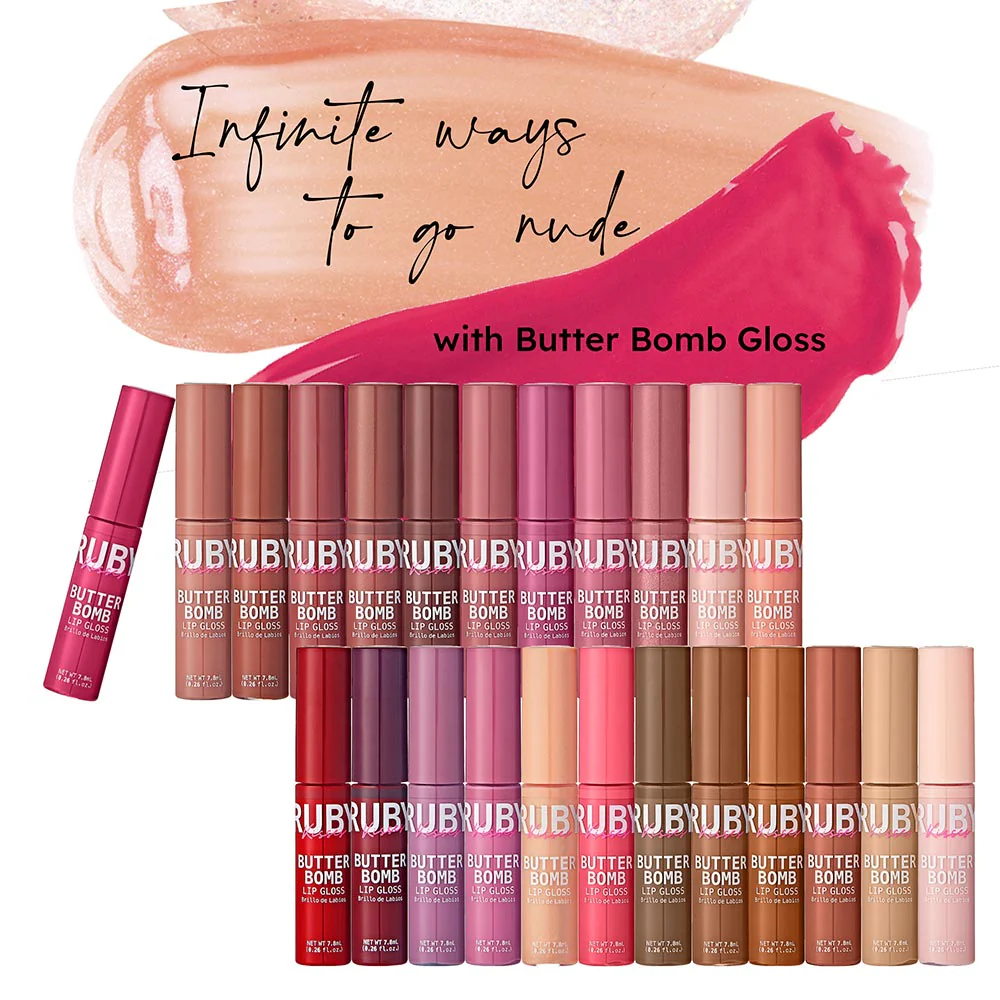 Ruby Kisses Butter Bomb Gloss – Non-Sticky, High-Shine Lip Gloss with Jojoba & Avocado Oil - Image 89