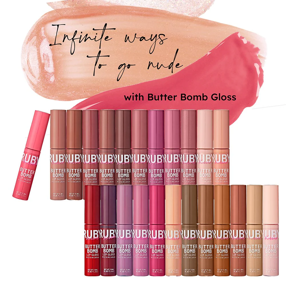 Ruby Kisses Butter Bomb Gloss – Non-Sticky, High-Shine Lip Gloss with Jojoba & Avocado Oil - Image 90