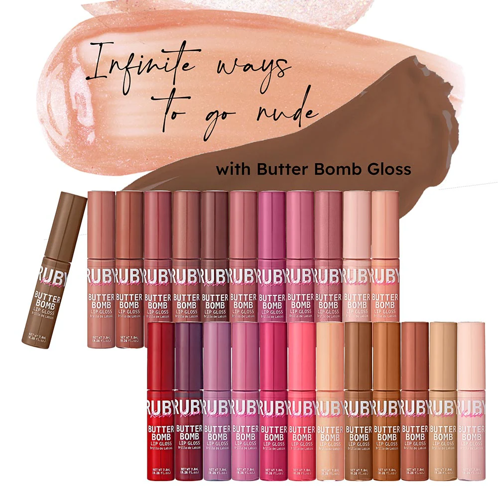 Ruby Kisses Butter Bomb Gloss – Non-Sticky, High-Shine Lip Gloss with Jojoba & Avocado Oil - Image 91