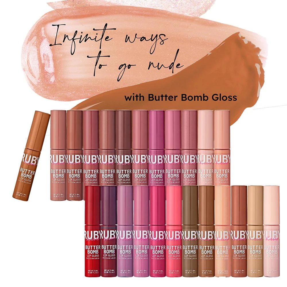 Ruby Kisses Butter Bomb Gloss – Non-Sticky, High-Shine Lip Gloss with Jojoba & Avocado Oil - Image 93