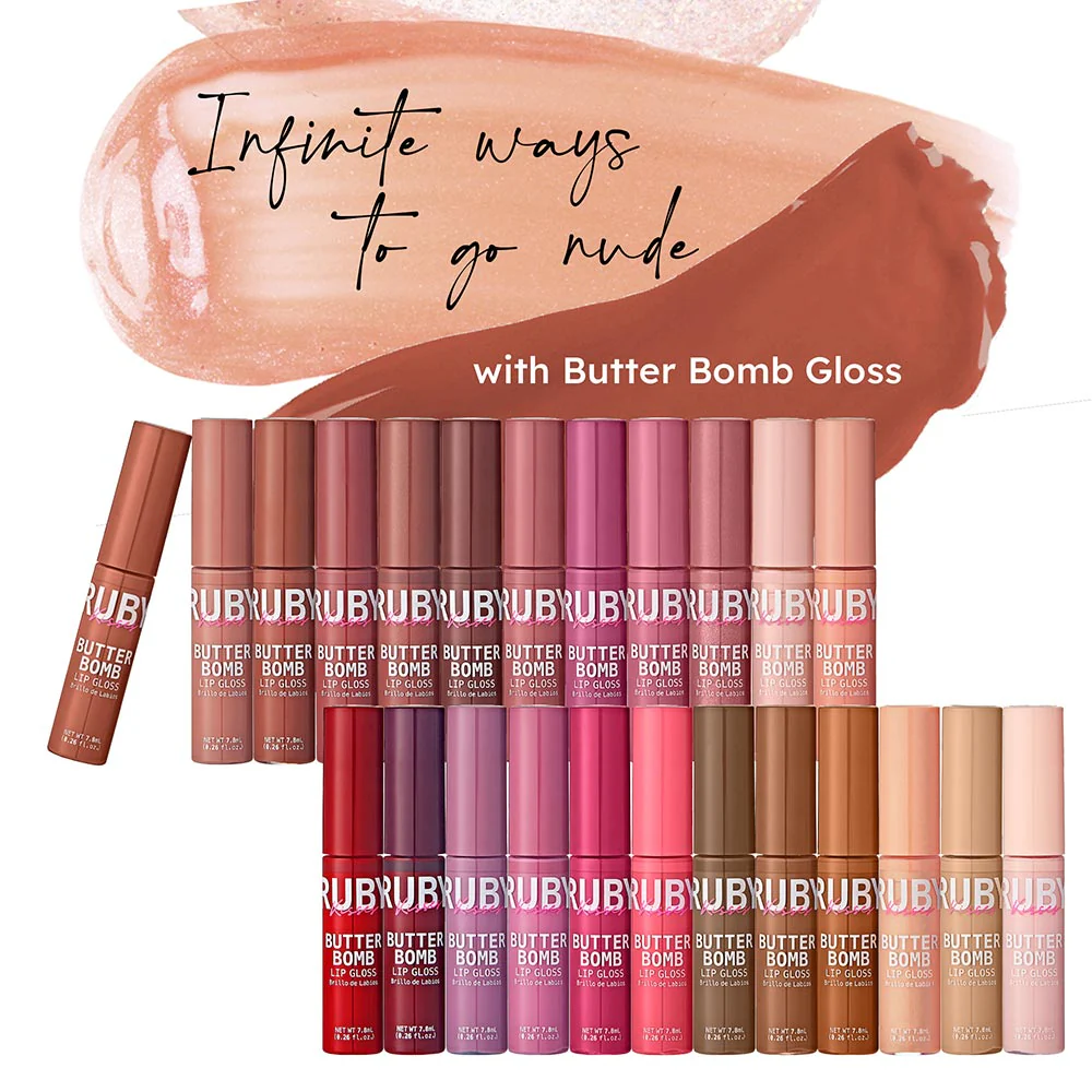 Ruby Kisses Butter Bomb Gloss – Non-Sticky, High-Shine Lip Gloss with Jojoba & Avocado Oil - Image 94