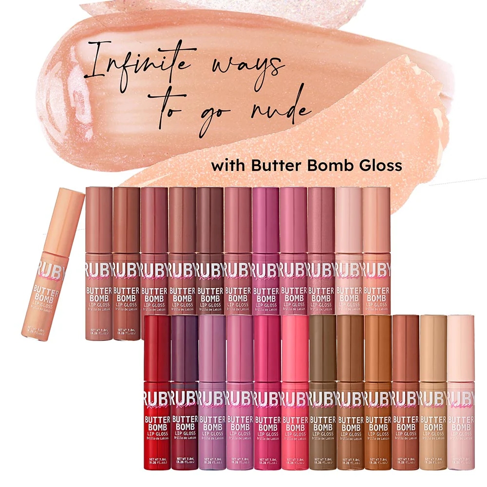 Ruby Kisses Butter Bomb Gloss – Non-Sticky, High-Shine Lip Gloss with Jojoba & Avocado Oil - Image 97