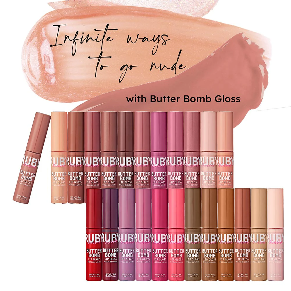 Ruby Kisses Butter Bomb Gloss – Non-Sticky, High-Shine Lip Gloss with Jojoba & Avocado Oil - Image 98