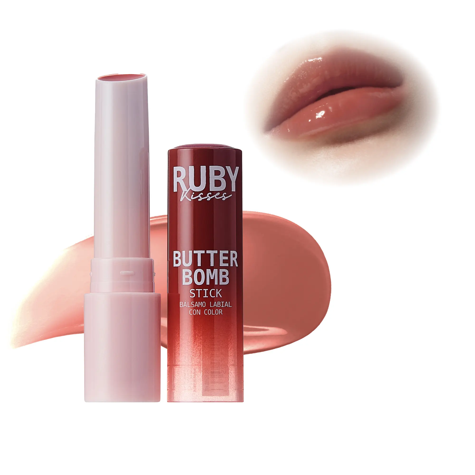 Ruby Kisses Butter Bomb Lip Balm – High Shine Tinted Gloss & Hydrating Lipstick With Shea Butter - Image 3