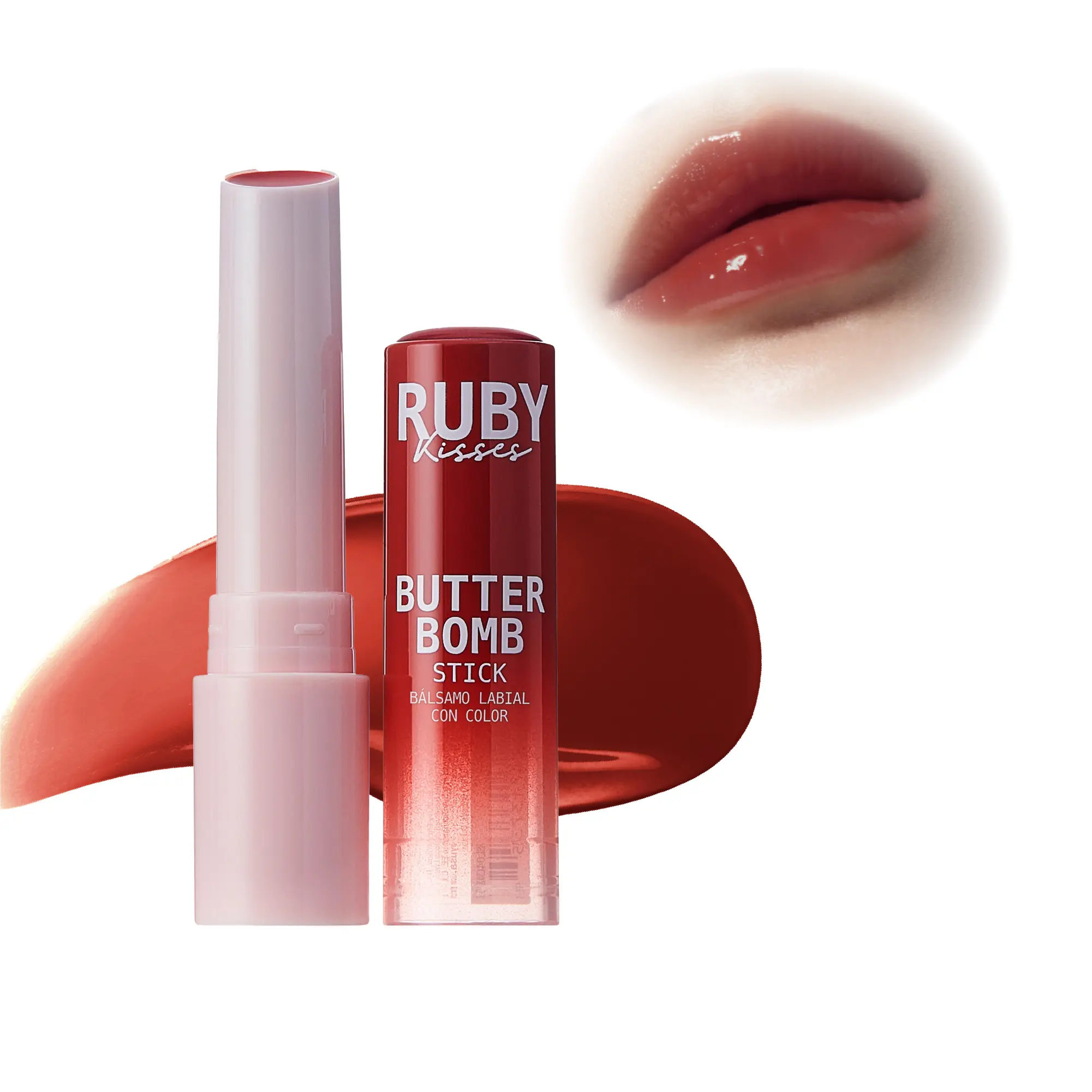 Ruby Kisses Butter Bomb Lip Balm – High Shine Tinted Gloss & Hydrating Lipstick With Shea Butter - Image 4