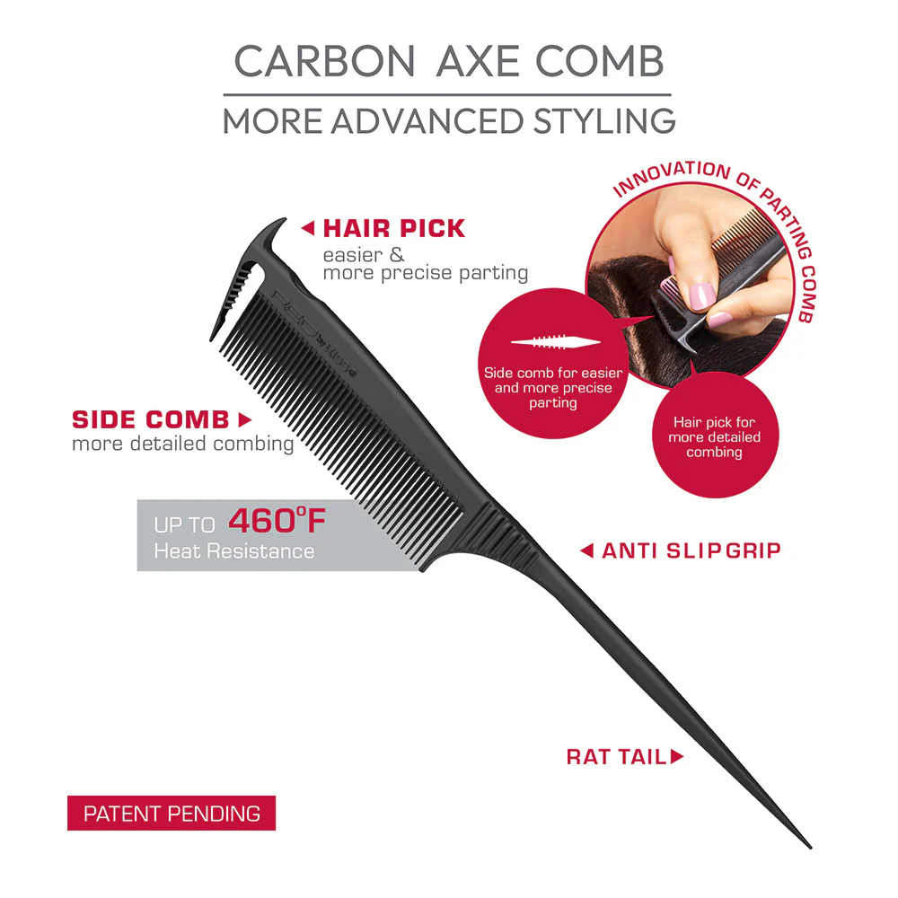 RED by KISS Carbon Axe Parting Comb - Image 8