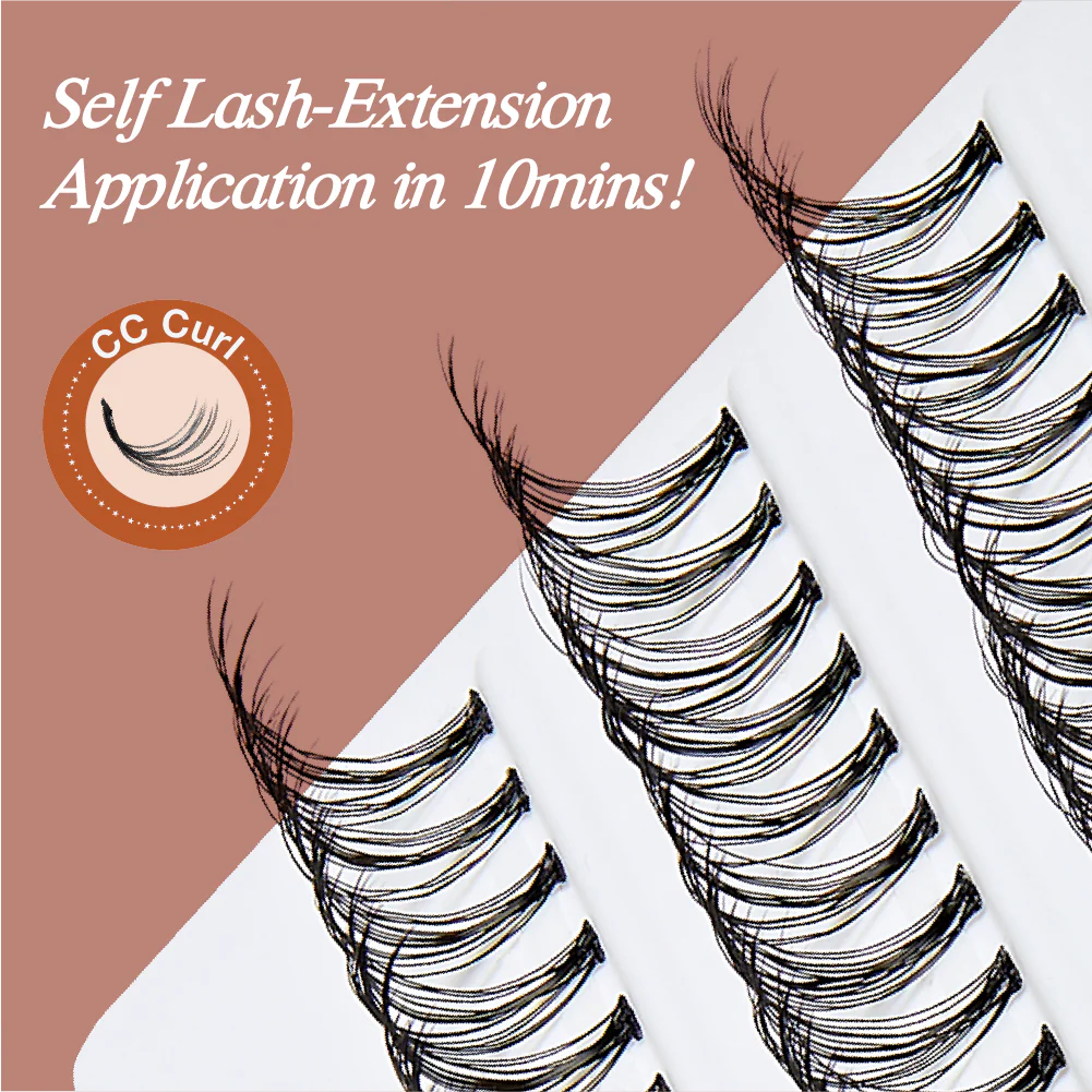 VLuxe By i•ENVY CC & DD Curl Faux Mink Lash Clusters (12Ð16mm) DIY Lash Extensions for Wispy Volume & Natural Look - Image 2