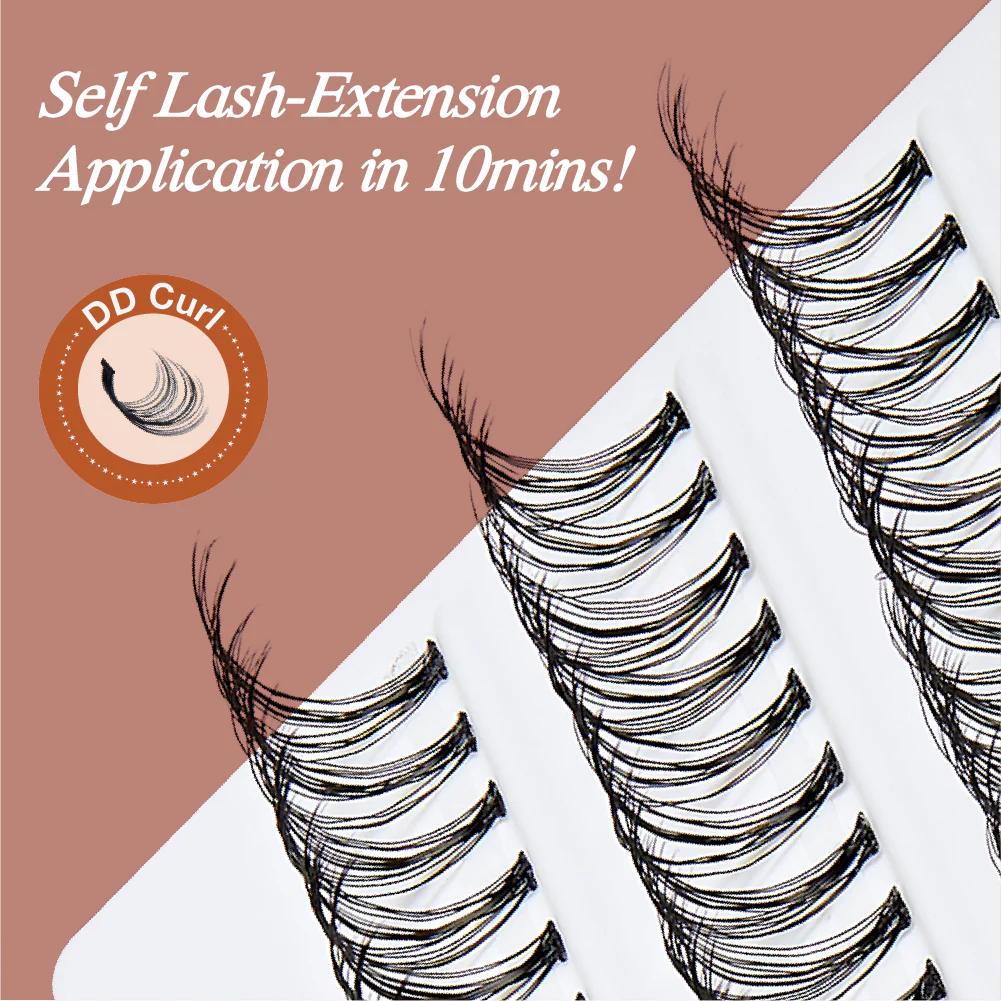 VLuxe By i•ENVY CC & DD Curl Faux Mink Lash Clusters (12Ð16mm) DIY Lash Extensions for Wispy Volume & Natural Look - Image 22