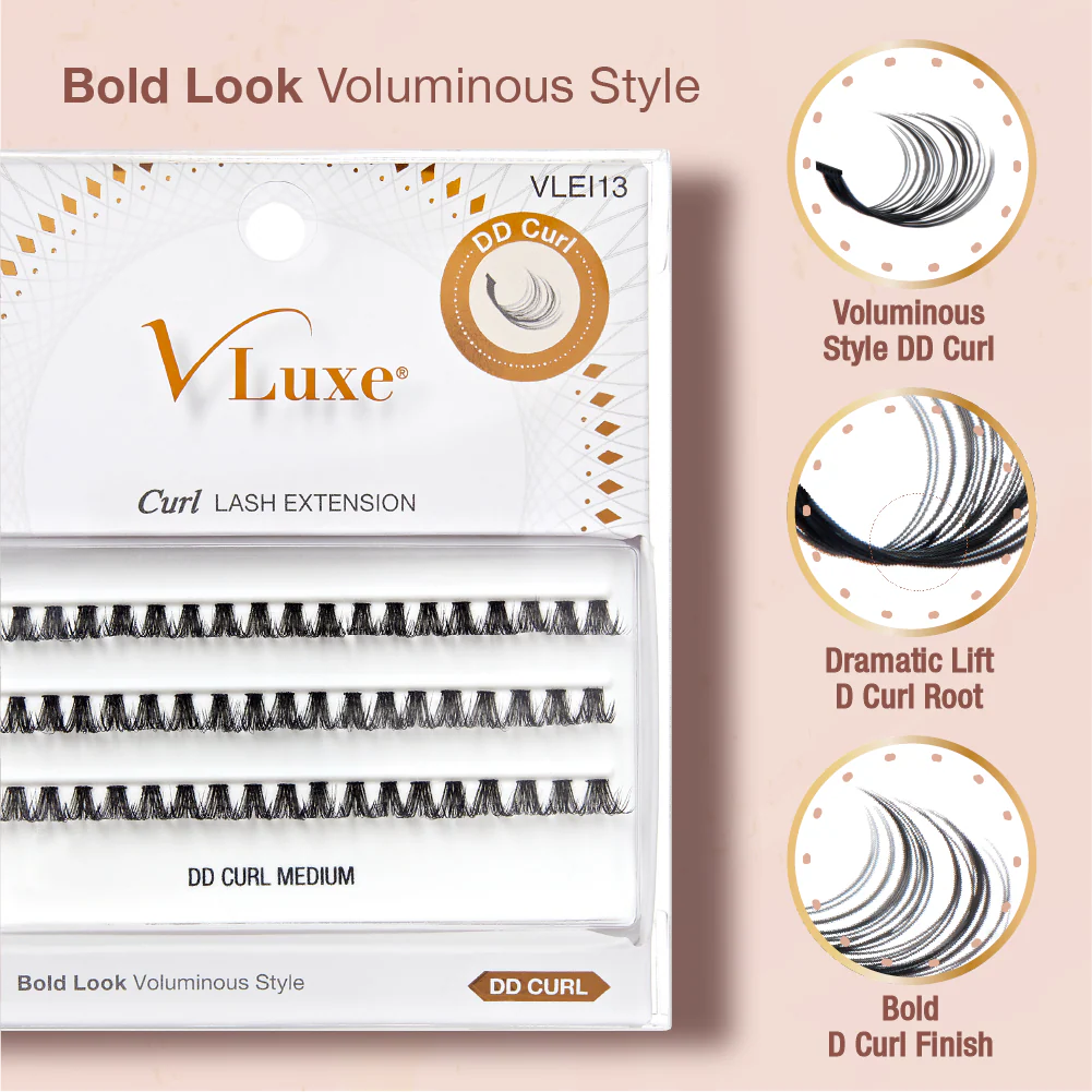 VLuxe By i•ENVY CC & DD Curl Faux Mink Lash Clusters (12Ð16mm) DIY Lash Extensions for Wispy Volume & Natural Look - Image 23