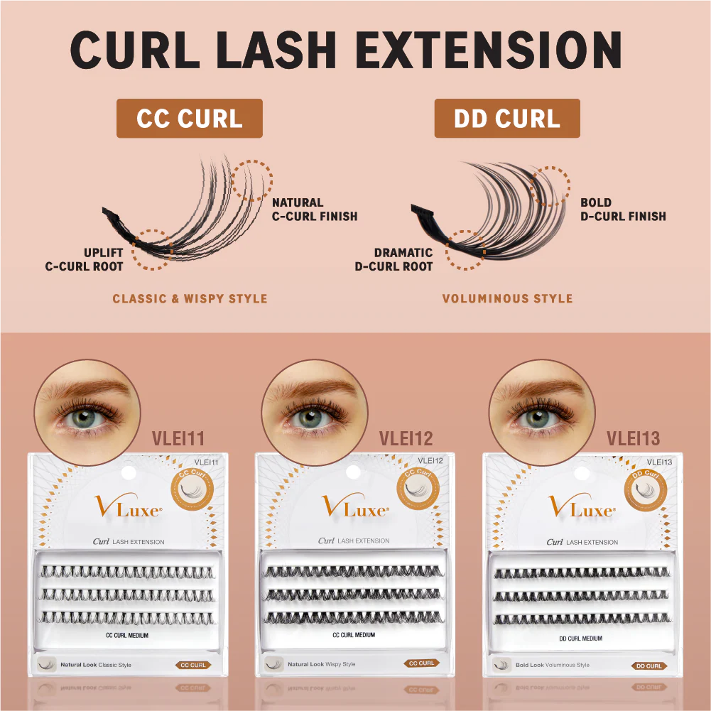 VLuxe By i•ENVY CC & DD Curl Faux Mink Lash Clusters (12Ð16mm) DIY Lash Extensions for Wispy Volume & Natural Look - Image 25