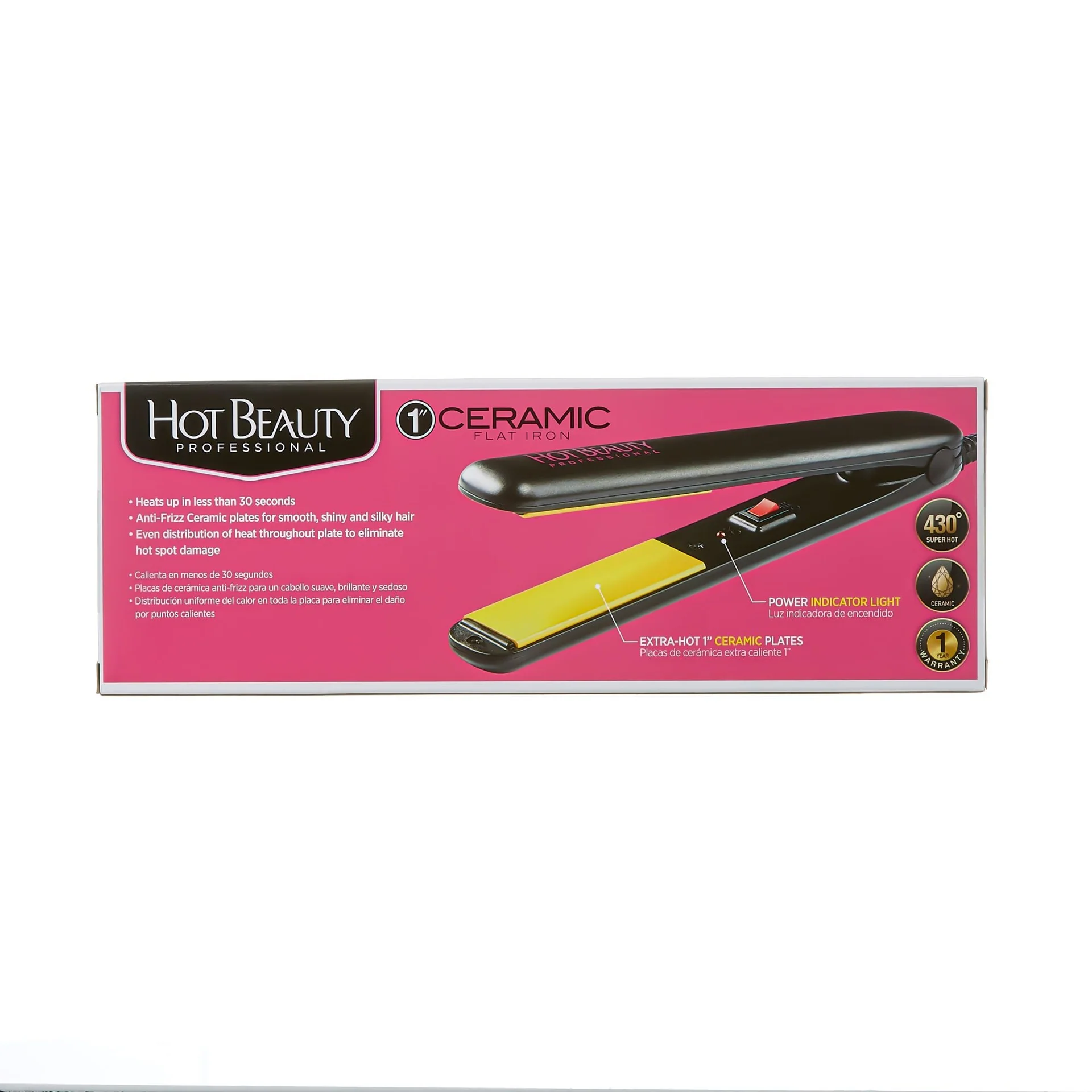 Hot Beauty Ceramic Flat Iron 1" - Image 5