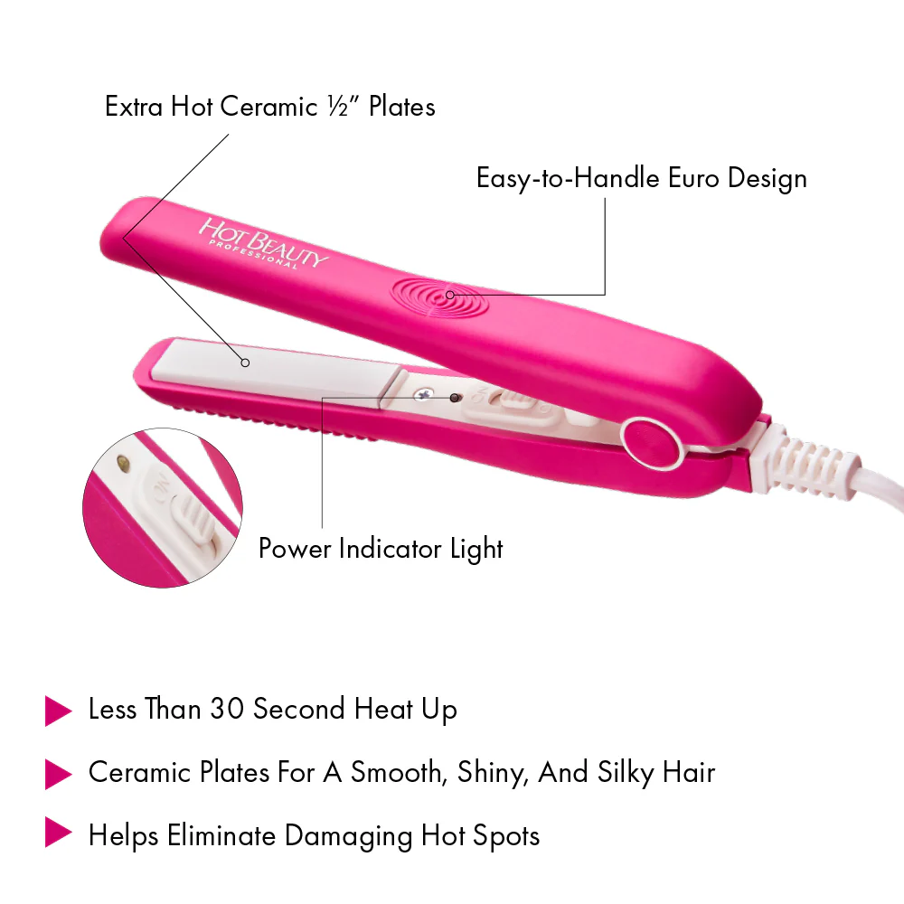 Hot Beauty Ceramic Mini Flat Iron - Image 8