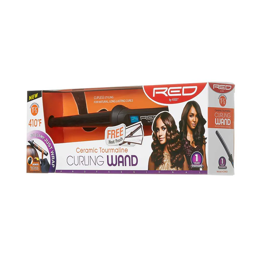 RED by KISS Ceramic Tourmaline Curling Wand - Image 11